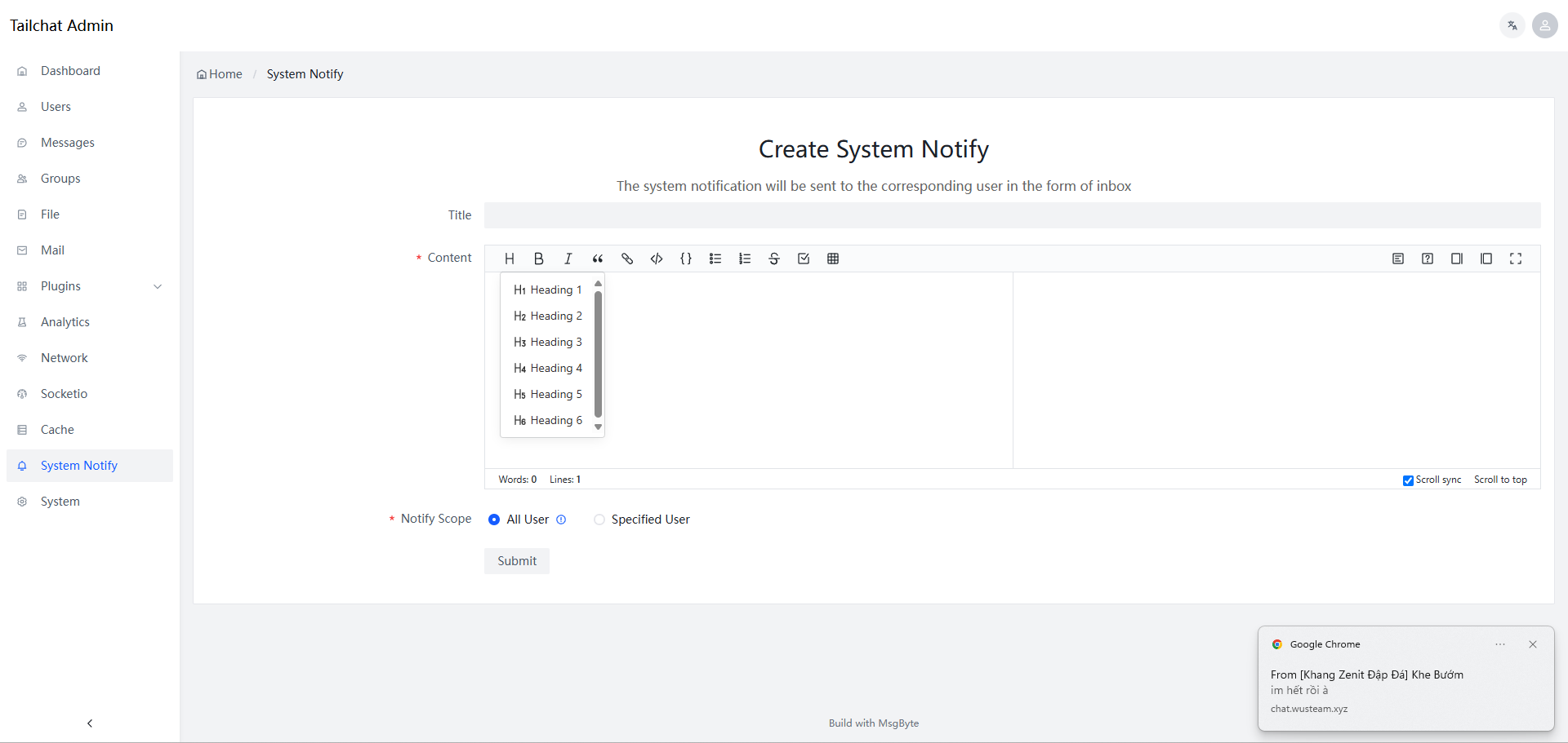 SOURCE CODE TRÒ CHUYỆN DỰA TRÊN DISCORD - TAILCHAT